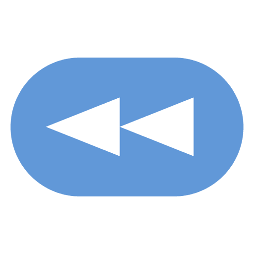 Rewind button flat icon 02 PNG Design