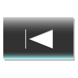 Rewind button rectangle icon PNG Design