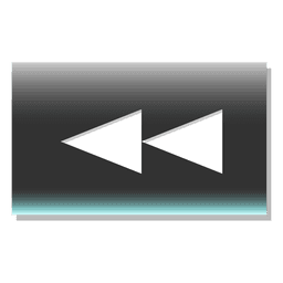 Icono de rectángulo de botón de rebobinado 02 Diseño PNG