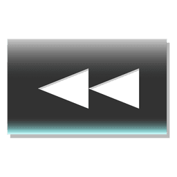 Rewind button rectangle icon 02 PNG Design