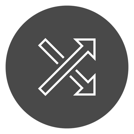 Shuffle button circle icon PNG Design