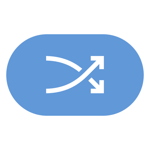 Shuffle-Taste flaches Symbol PNG-Design