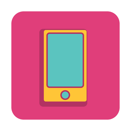 Icono de smartphone con fondo de color Diseño PNG