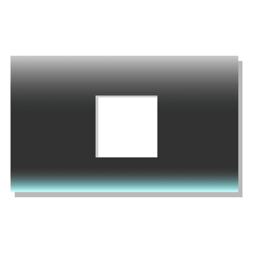 Icono de rectángulo de botón de parada Diseño PNG