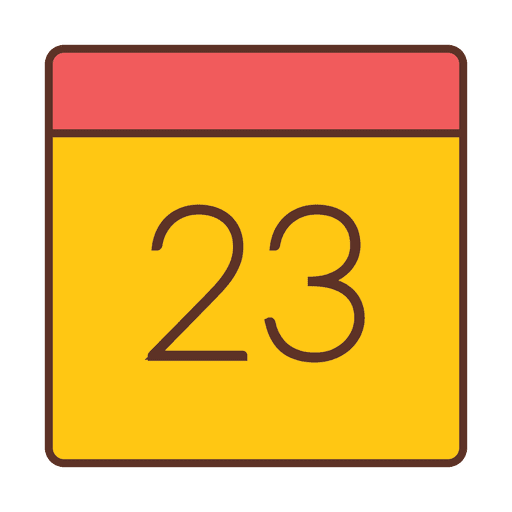 Signo de calendario de trazo Diseño PNG