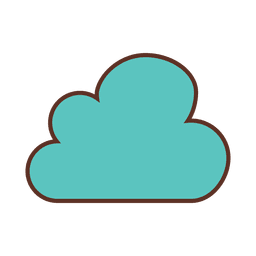 Schlaganfall Wolke Zeichen PNG-Design
