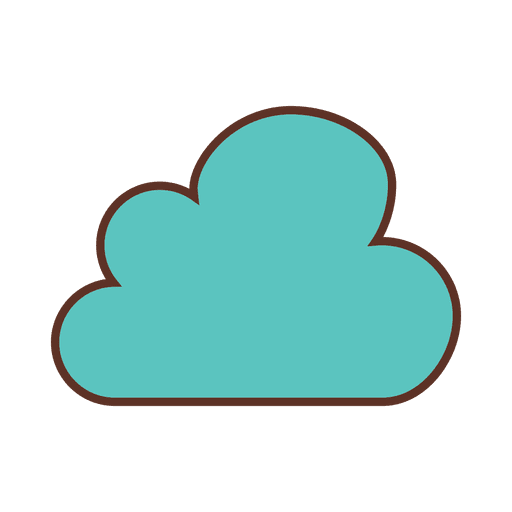Stroke cloud sign PNG Design