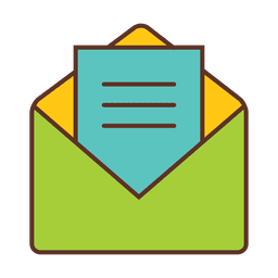 Strich offenes Nachrichtenzeichen PNG-Design