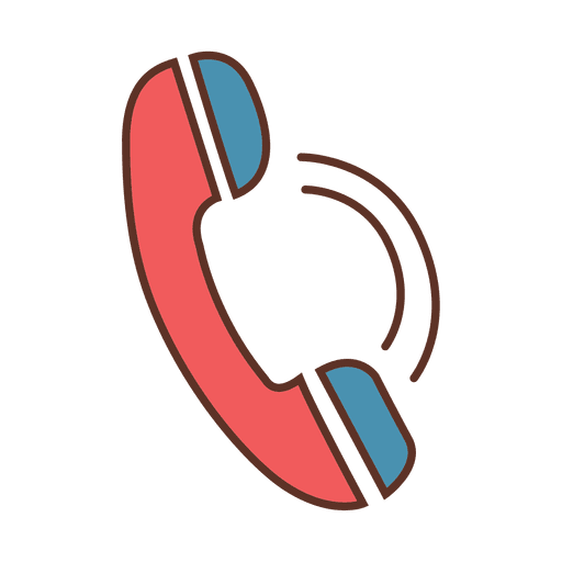 Stroke phone call sign PNG Design