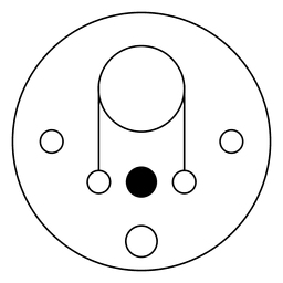 Ilustração de círculo em linha fina Desenho PNG