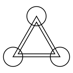 Desenho de triângulo em círculo Desenho PNG