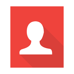 User sign over red square PNG Design