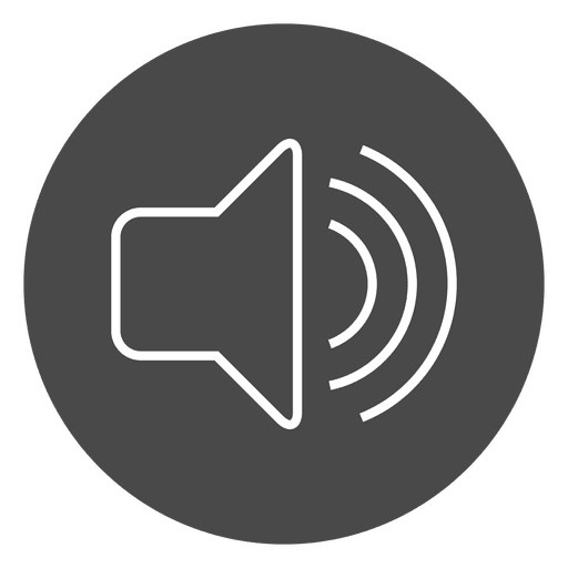 Volume button grey circle icon PNG Design