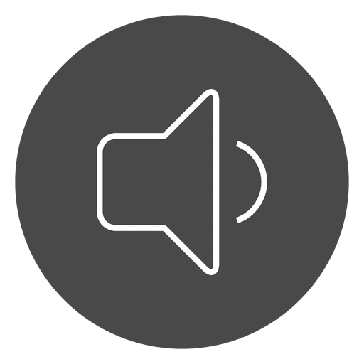 Volume button circle icon low volume PNG Design
