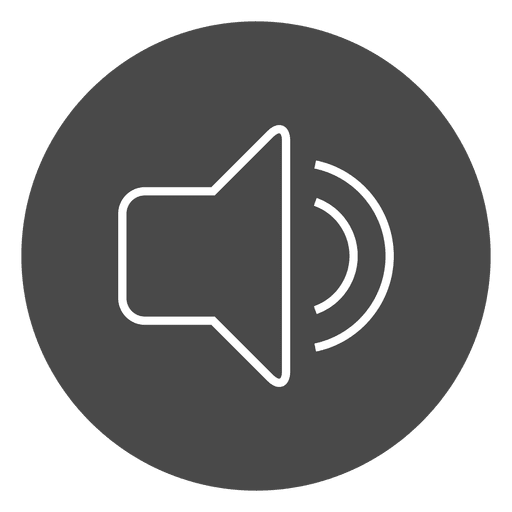 Volume button circle icon PNG Design