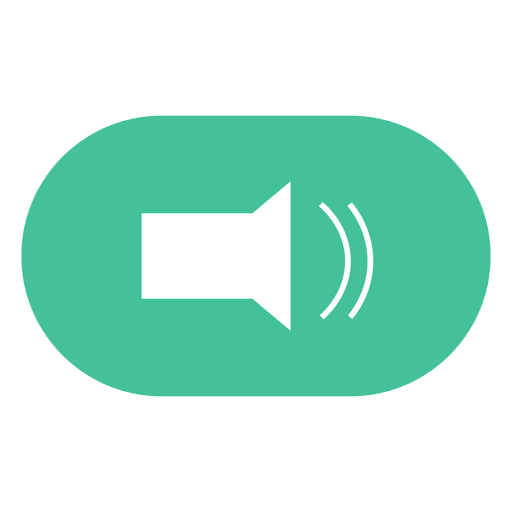 Icono plano del botón de volumen Diseño PNG