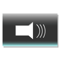 Ícone de retângulo do botão de volume Desenho PNG