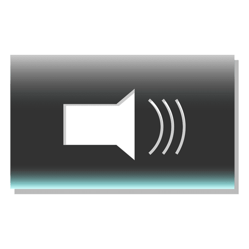 Icono de rectángulo del botón de volumen Diseño PNG