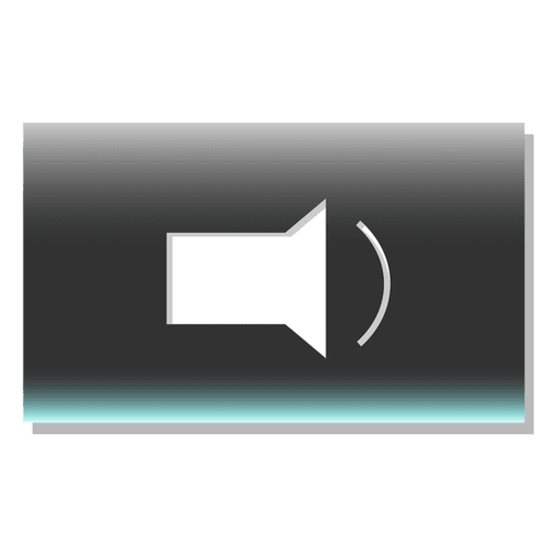 Volume rectangle button icon PNG Design