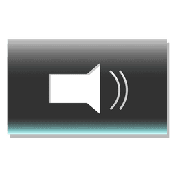 Botón rectangular de volumen medio Diseño PNG