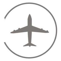 Ícone de círculo de avião Desenho PNG
