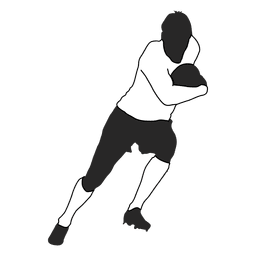 American football player running PNG Design