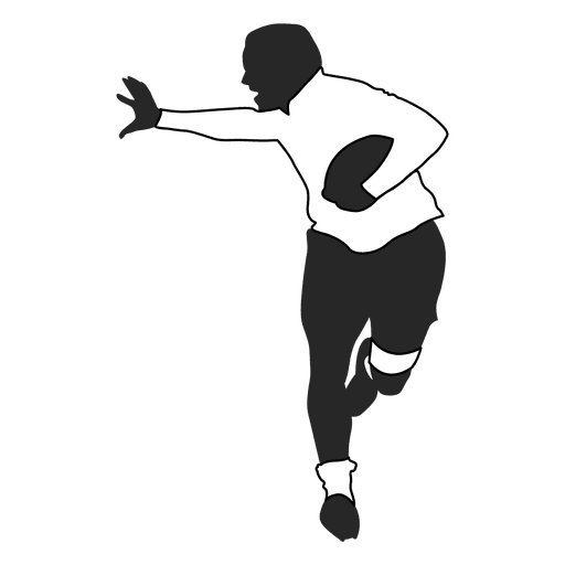 American football player running 1 PNG Design