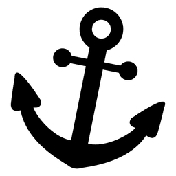Icono de ancla plana Diseño PNG