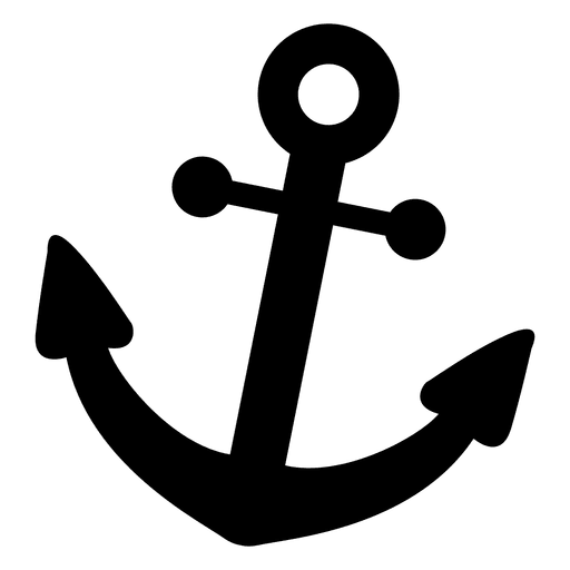 Icono de ancla plana Diseño PNG