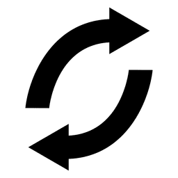 Flecha de reciclaje de ángulo Diseño PNG