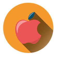 Icono de círculo de sombra de gota de Apple Transparent PNG