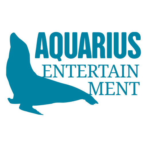 Logotipo de sello marino de acuario