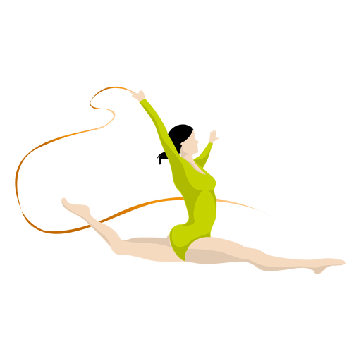 Artistic gymnastic cartoon PNG Design