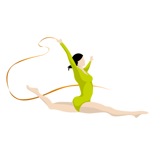Künstlerische Gymnastikkarikatur PNG-Design