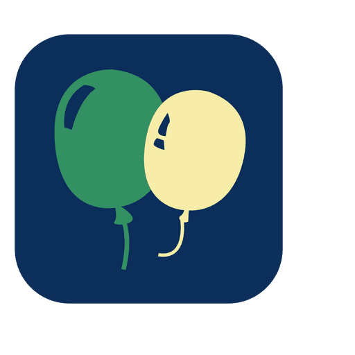 Icono cuadrado de globos Diseño PNG