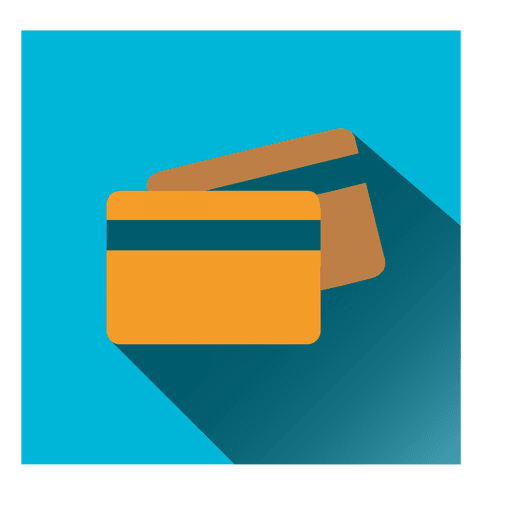 Bank cards square icon