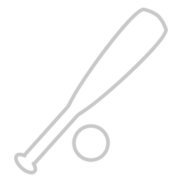 Icono de bola de bate de béisbol Diseño PNG