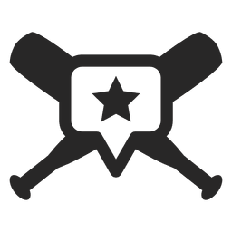 Baseball bats label PNG Design