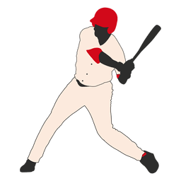 Baseball batter silhouette PNG Design