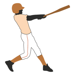 Silueta de bateador de béisbol 1 Diseño PNG