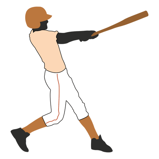 Silhueta de batedor de beisebol 1 Desenho PNG