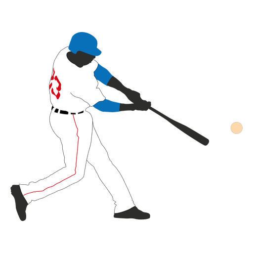 Baseball batting silhouette 1