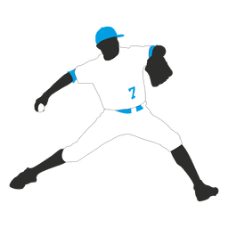 Baseball player pitching ball PNG Design