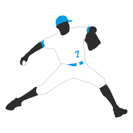 Baseball player pitching ball