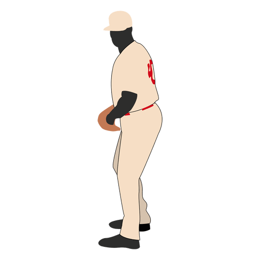 Jugador de beisbol de pie Diseño PNG