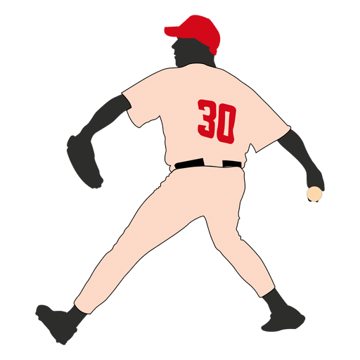 Baseball player playing a game PNG Design