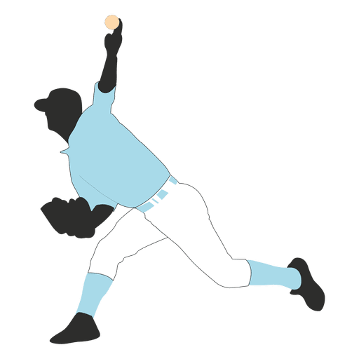 Baseball player silhouette throwing  PNG Design