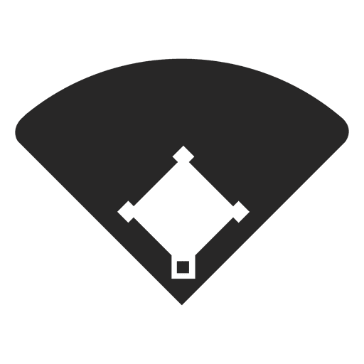 Silhueta da quadra de beisebol Desenho PNG