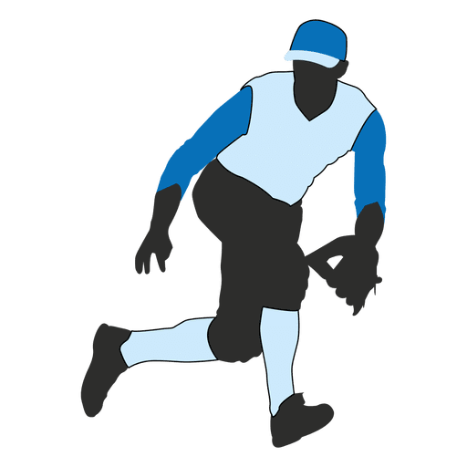 Silhueta 2 do jogador de beisebol Desenho PNG