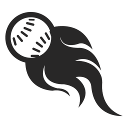 Baseball Flame Logo PNG-Design